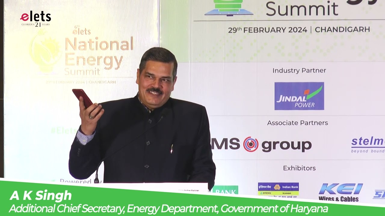 A K Singh, Additional Chief Secretary, Energy Department, Government of Haryana