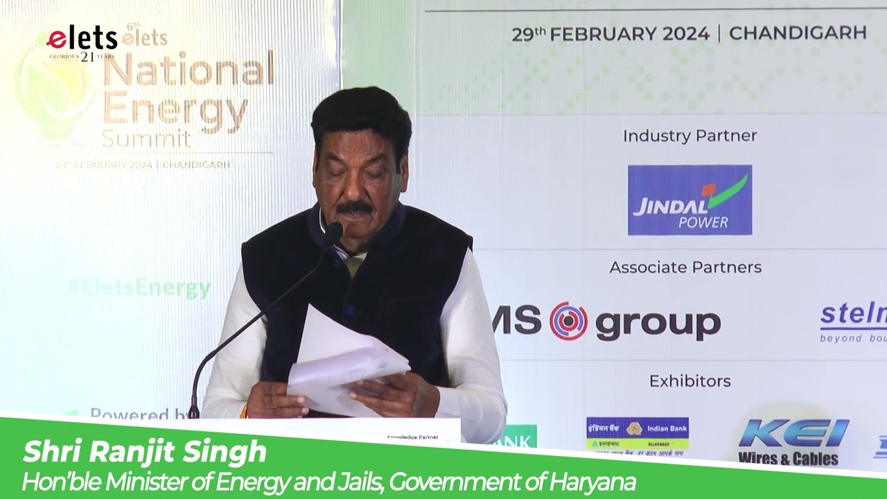 Shri Ranjit Singh, Hon’ble Minister of Energy and Jails, Government of Haryana